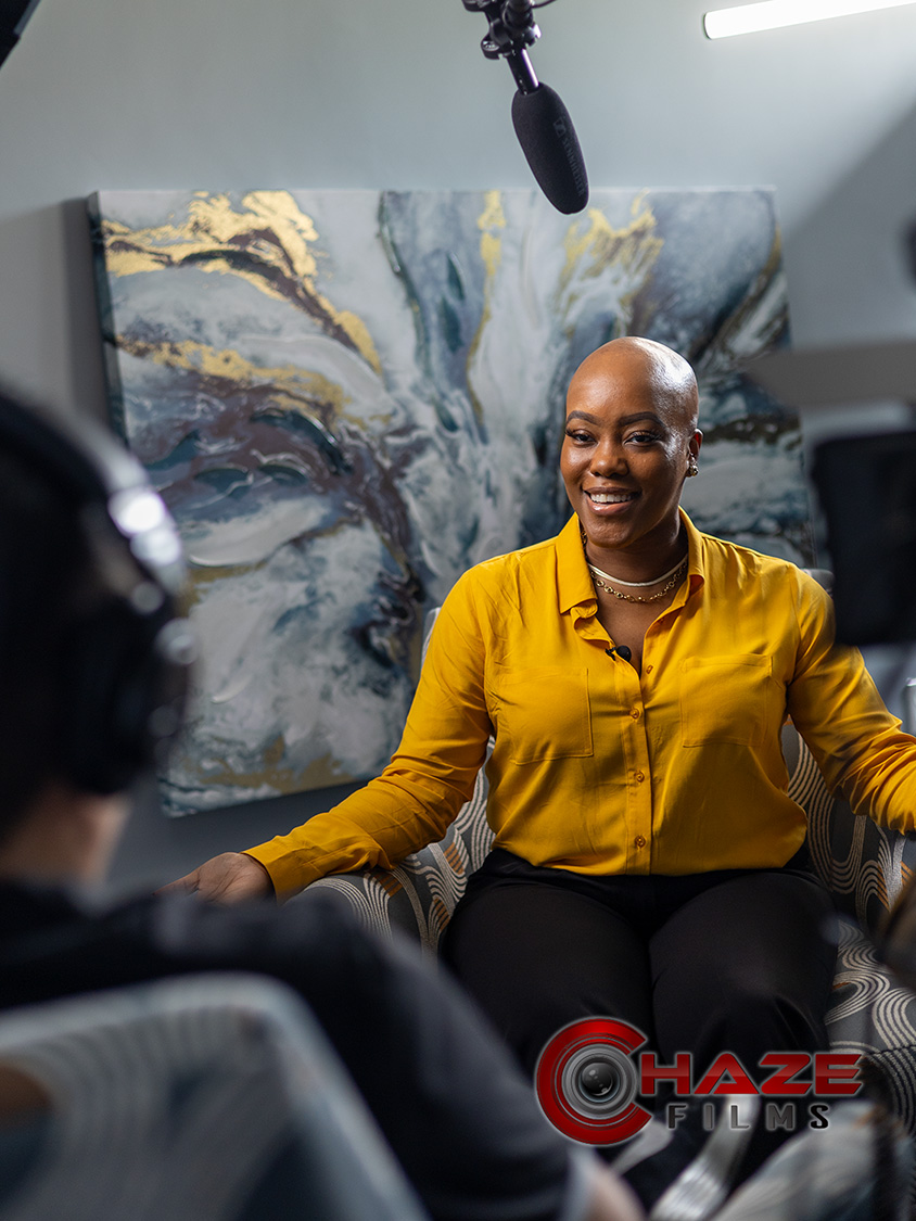 Behind-the-scenes Boston video production company filming interview video