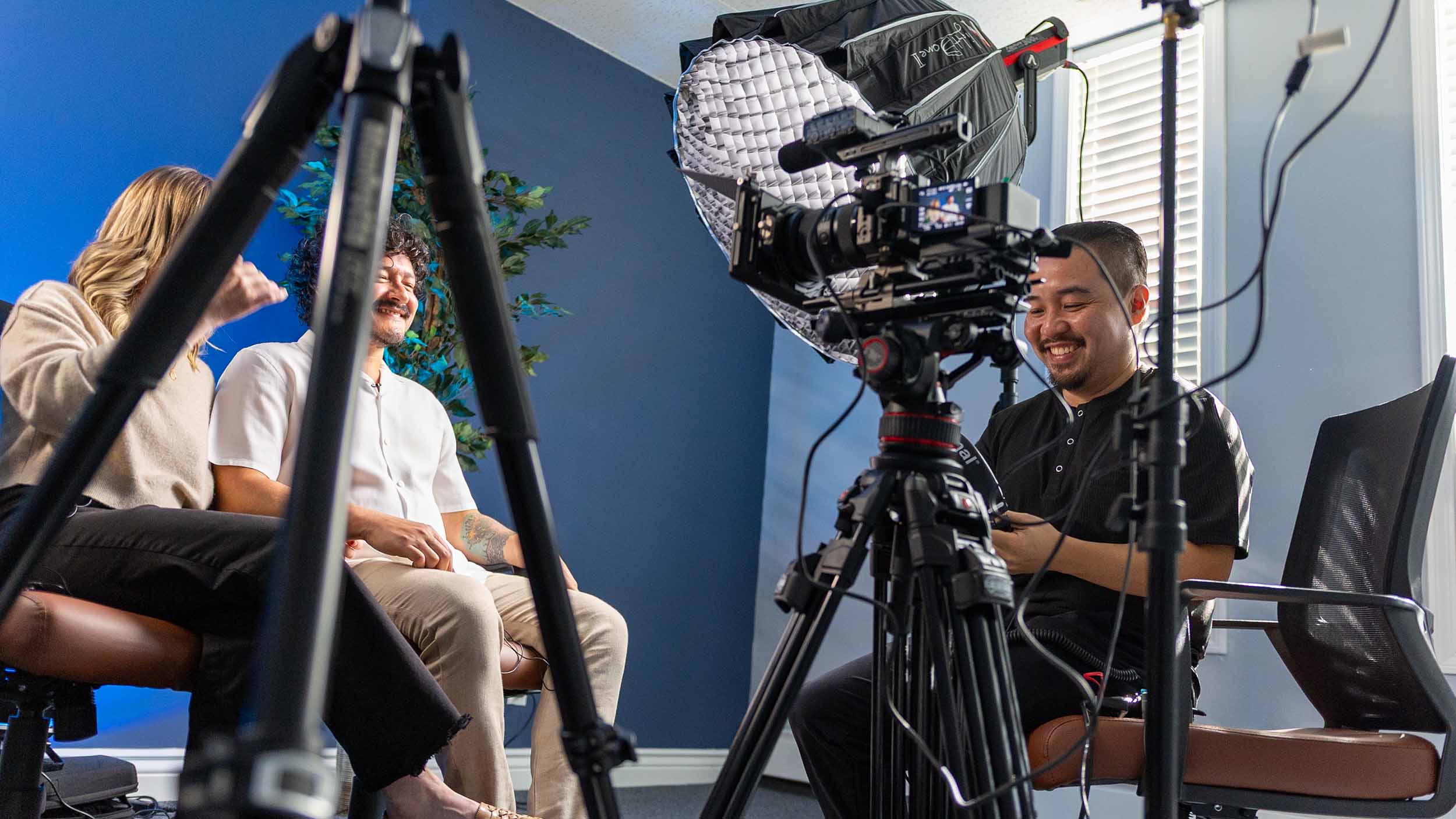 Behind-the-scenes for Boston video production shoot